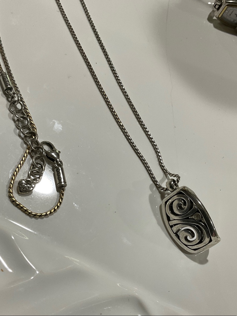 Brighton London Groove Badge clip Pendant Necklace